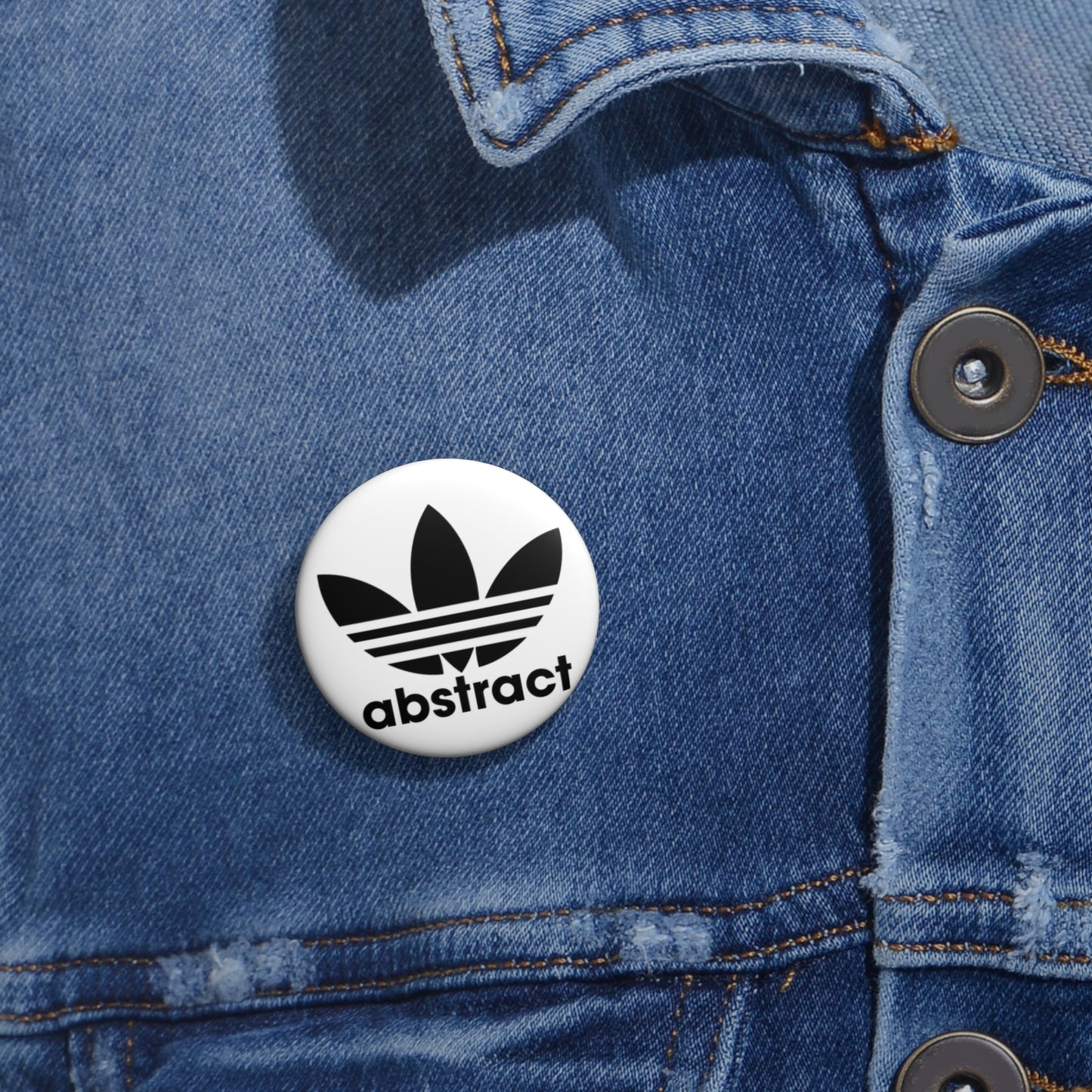 Abstract Leaf Pin Button
